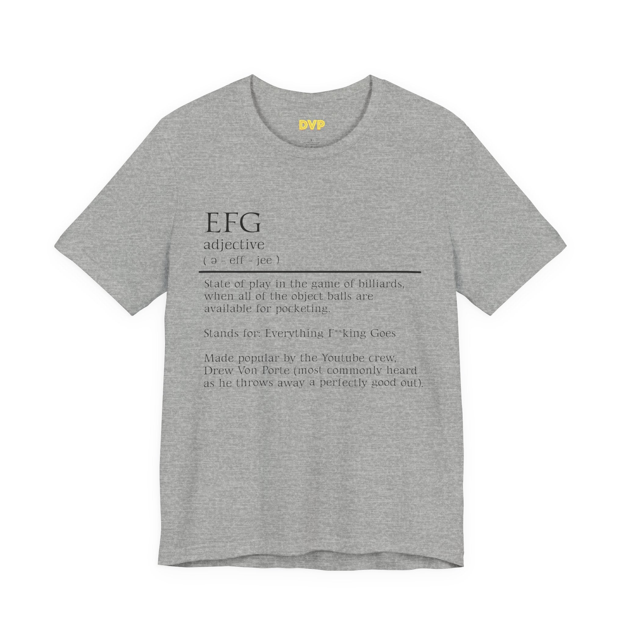 EFG Definition Graphic Tee — Minimalist Dictionary-Style Short Sleeve Shirt