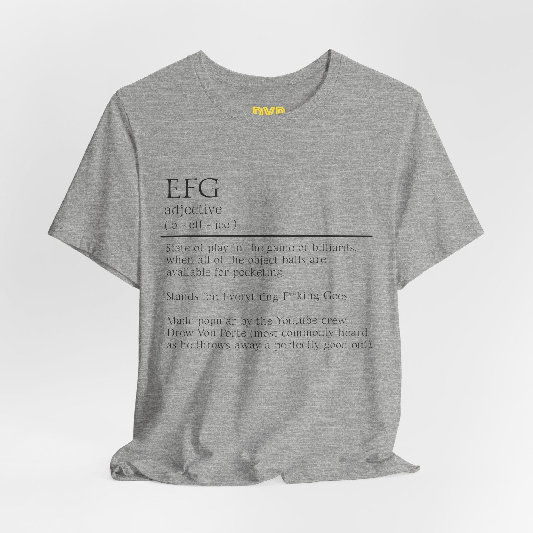 EFG Definition Graphic Tee — Minimalist Dictionary-Style Short Sleeve Shirt