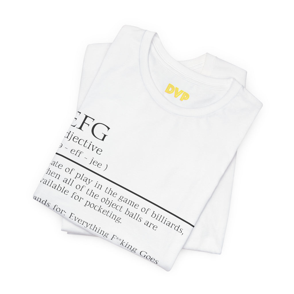 EFG Definition Graphic Tee — Minimalist Dictionary-Style Short Sleeve Shirt